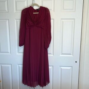 ASOS Maternity Burgundy Midi Dress
